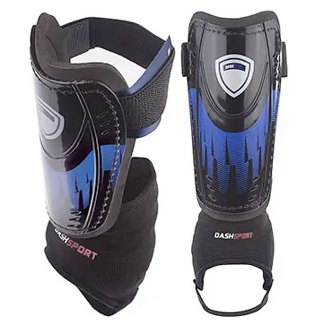 Ankle strap shin guard with ankle protection