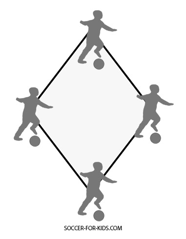 Diamond soccer formation