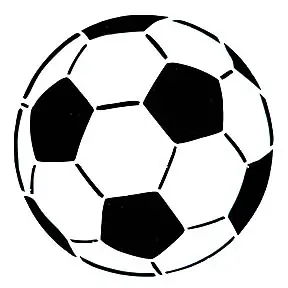 Soccer ball stencil