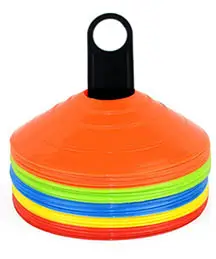 Stack of colored disc cones