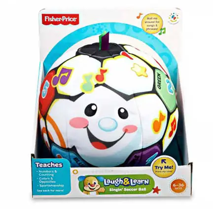 Laugh-and-learn soccer ball