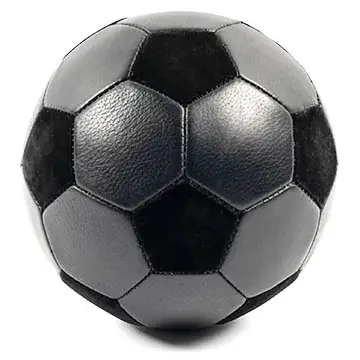 Full grain Italian leather soccer ball.