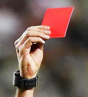 referee giving red card