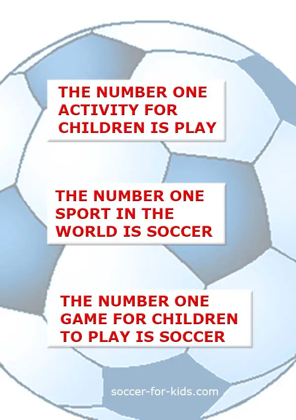 Kids soccer quote on play