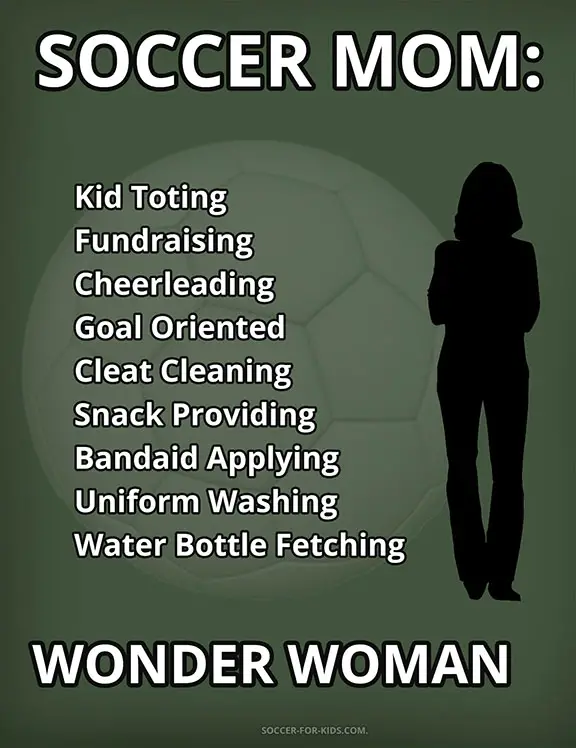 Soccer mom-wonder woman poster