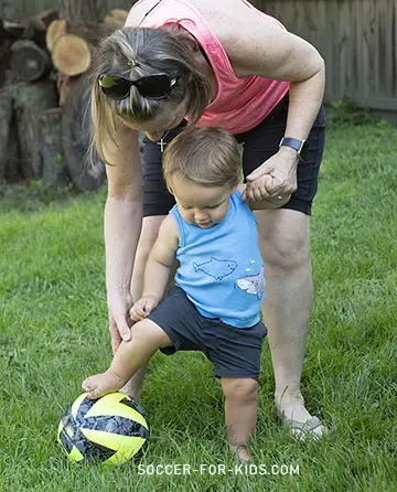 Toddler soccer lesson