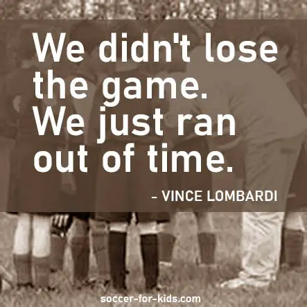 Vince Lombardi quote on losing the game