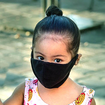 Young girl Covid-19 Mask
